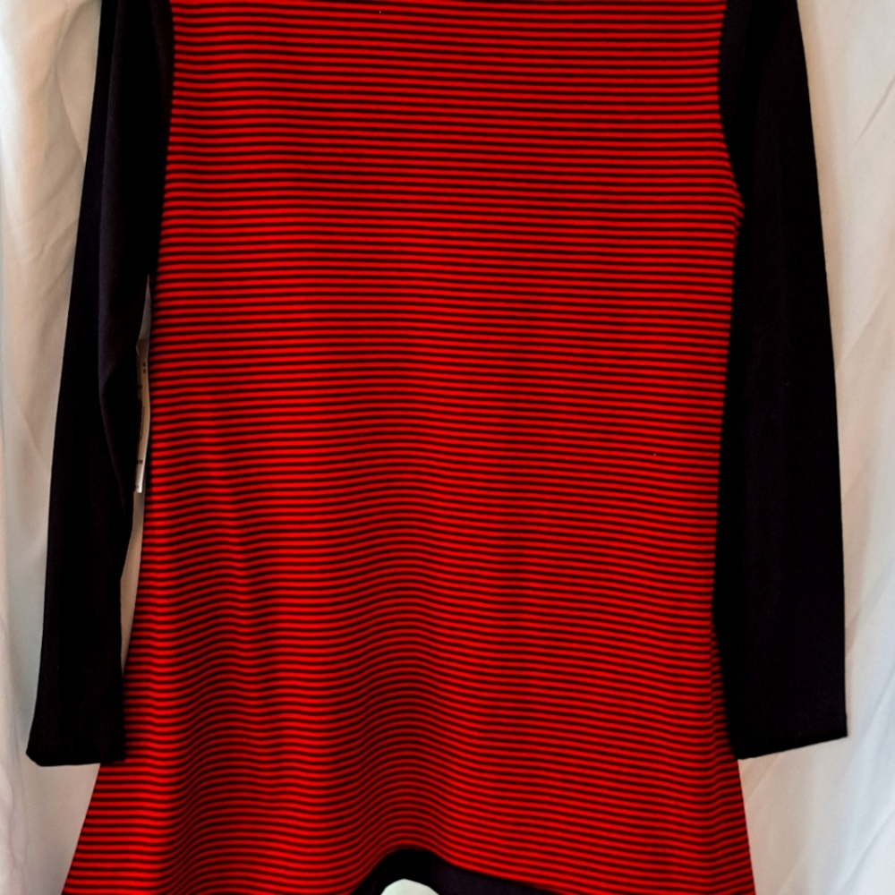 Red and black geometric shirt